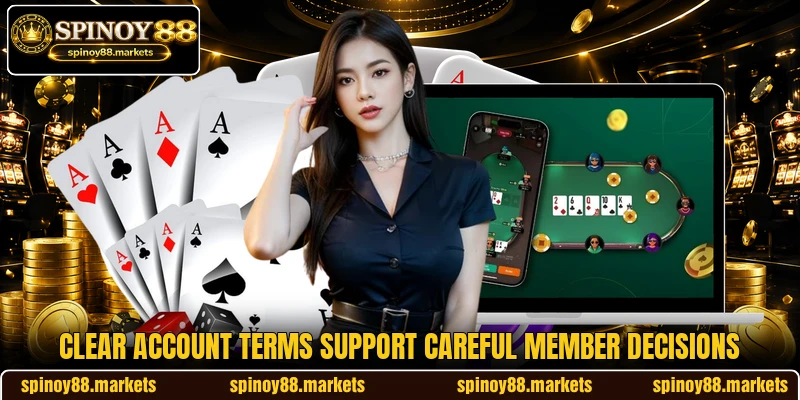 Clear account terms support careful member decisions Clear account terms support careful member decisions