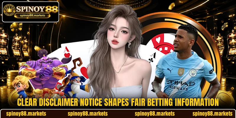 Clear disclaimer notice shapes fair betting information Clear disclaimer notice shapes fair betting information