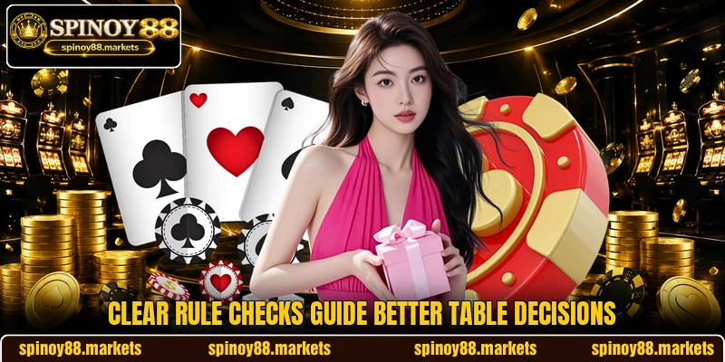 Clear rule checks guide better table decisions Clear rule checks guide better table decisions