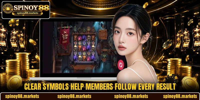 Clear symbols help members follow every result Clear symbols help members follow every result