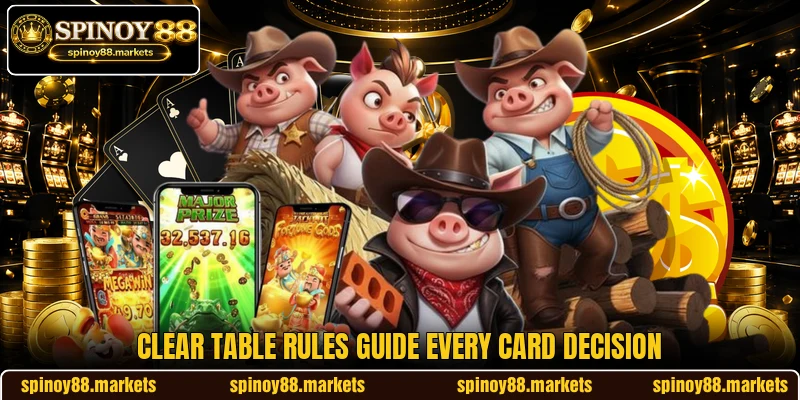 Clear table rules guide every card decision Clear table rules guide every card decision