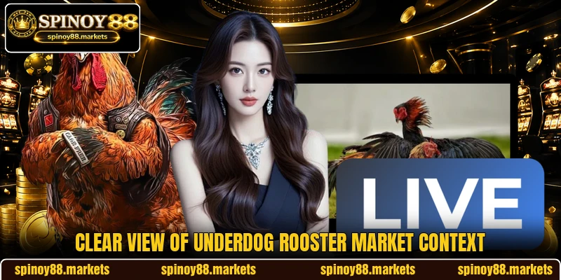Clear view of Underdog rooster market context Clear view of Underdog rooster market context