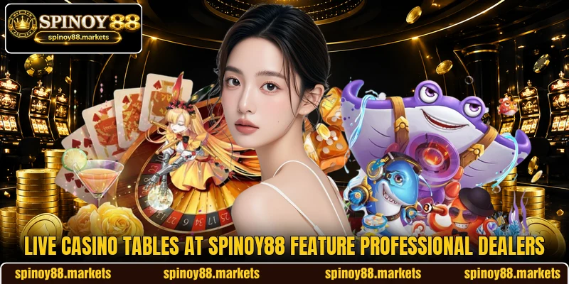 Live casino tables at SPINOY88 feature professional dealers Live casino tables at SPINOY88 feature professional dealers