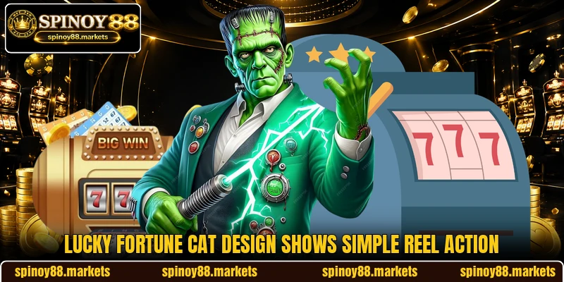 Lucky Fortune Cat design shows simple reel action Lucky Fortune Cat design shows simple reel action