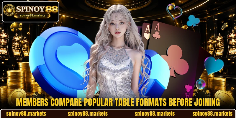 Members compare popular table formats before joining Members compare popular table formats before joining