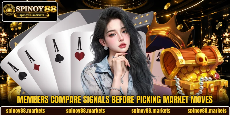 Members compare signals before picking market moves Members compare signals before picking market moves