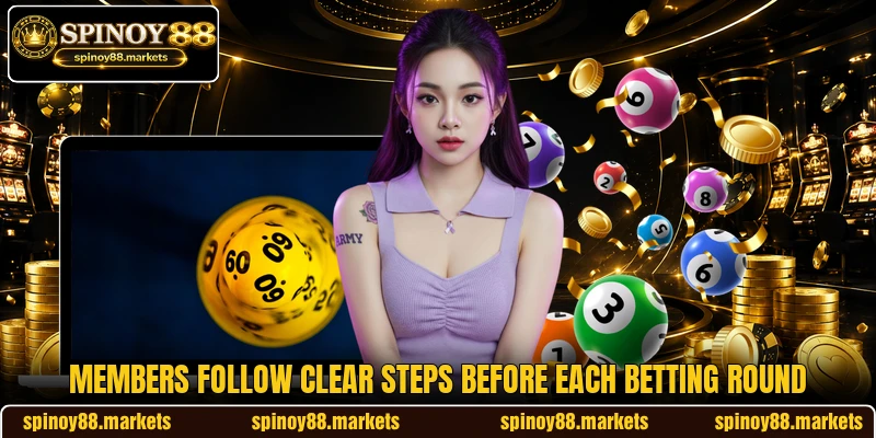 Members follow clear steps before each betting round Members follow clear steps before each betting round