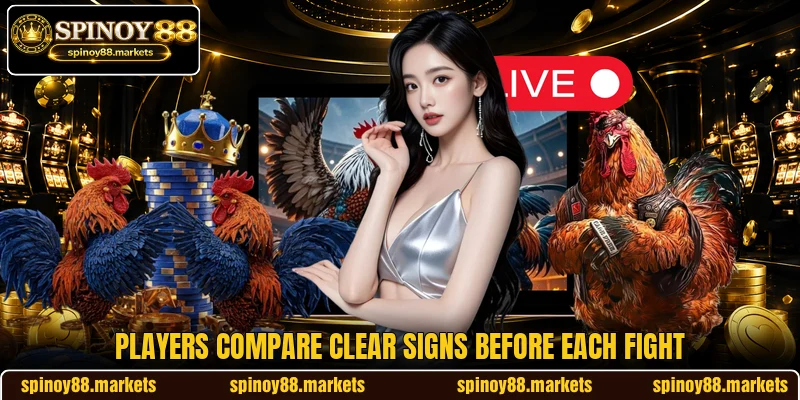 Players compare clear signs before each fight Players compare clear signs before each fight